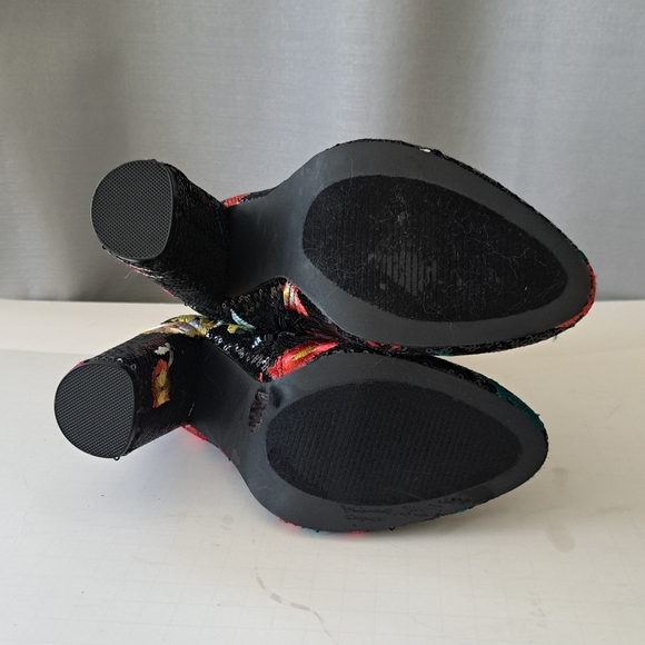 Sequin Black Women's Embroidery Boot Size 7.5 JustFab - Picture 5 of 7